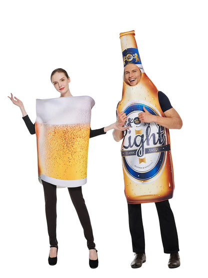 Ronderf | Bierflaschen Kostüm Unisex | Lustiger Jumpsuit