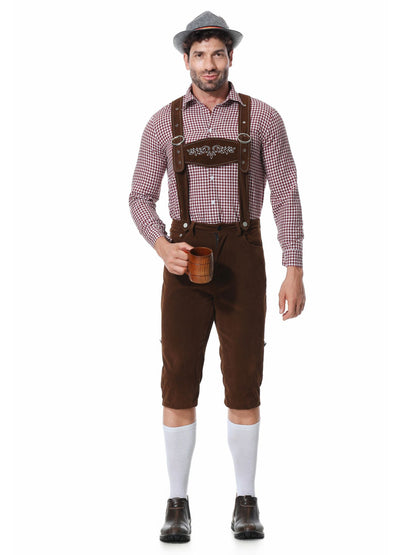Oktoberfest Kostüm für Herren im traditionellen bayerischen Trachtenstil in Schwarz und Braun