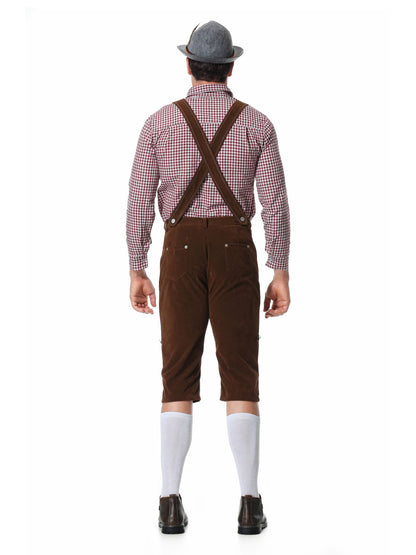 Oktoberfest Kostüm für Herren im traditionellen bayerischen Trachtenstil in Schwarz und Braun