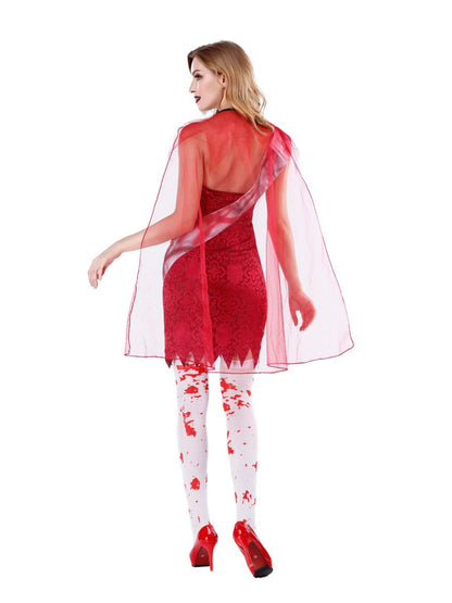 Ronderf | Vampir Zombie Kostüm für Frauen | Gruseliges Gothic Design