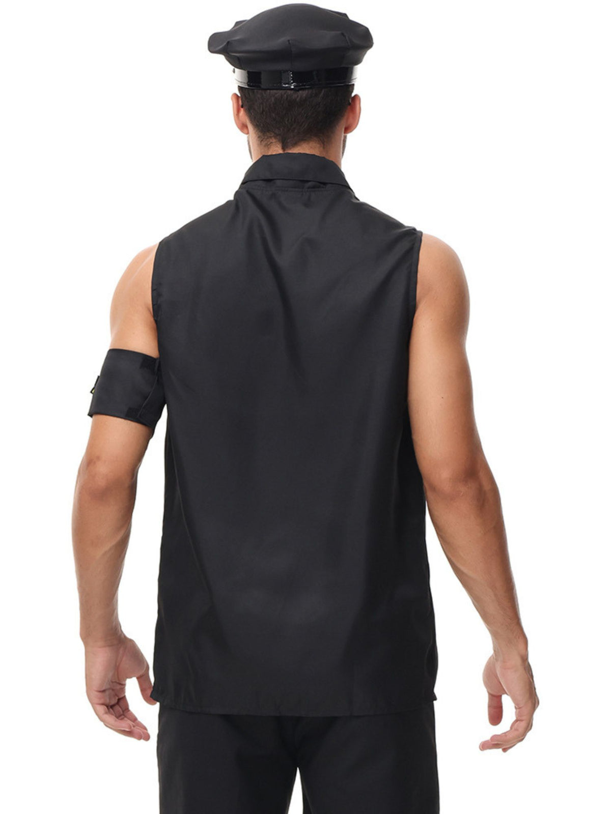 Polizei Kostüm für Herren im klassischen Uniform-Stil in Schwarz