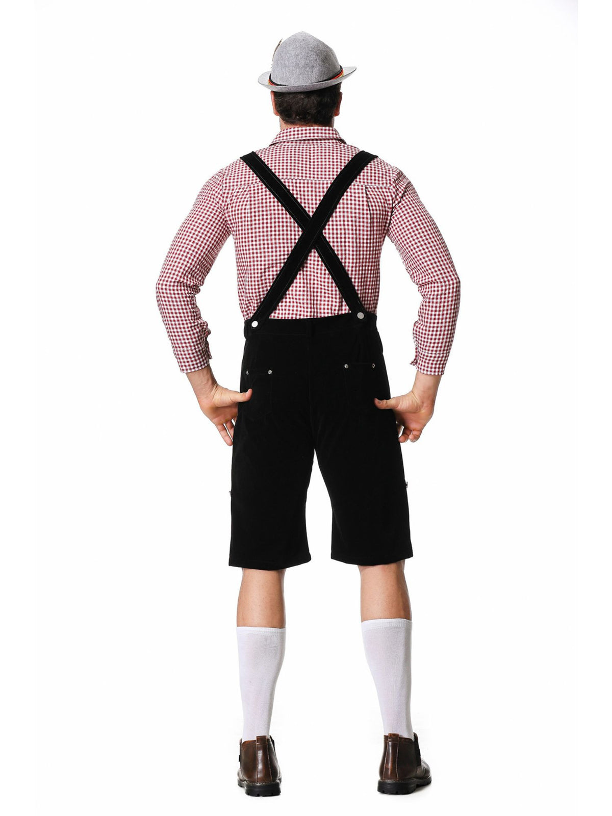 Oktoberfest Kostüm für Herren im traditionellen bayerischen Trachtenstil in Schwarz und Braun