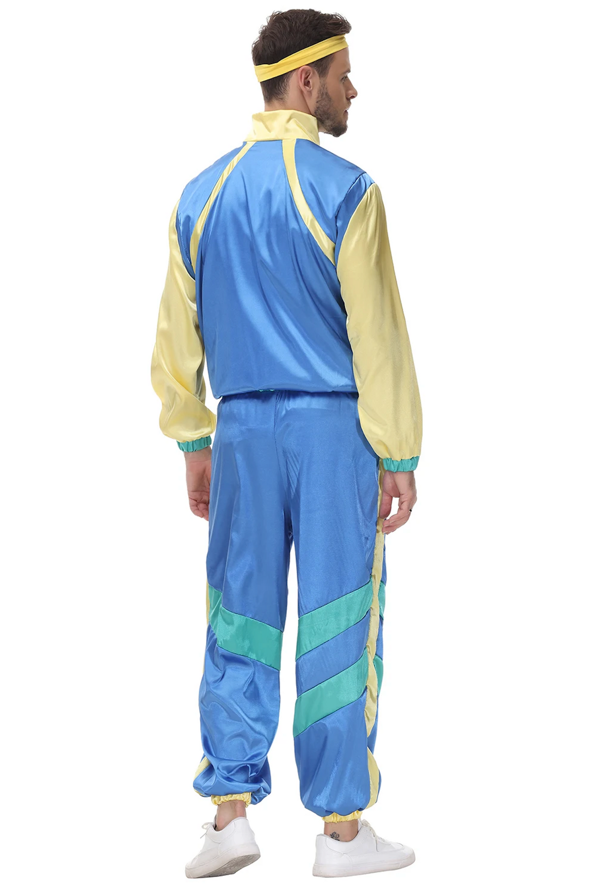 Retro Trainingsanzug für Herren im 80er- und 90er-Jahre-Sportstil mit farbigem Design